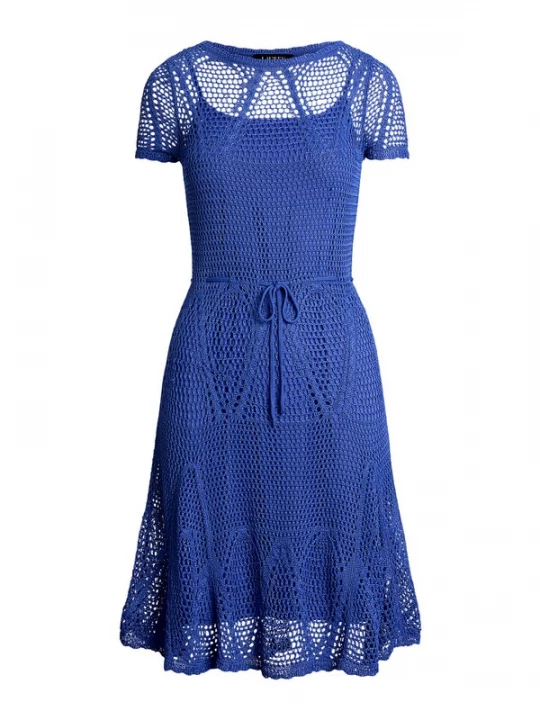 Foto van product Lauren Ralph Lauren Gebreide jurk blauw