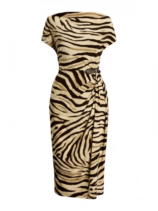 Foto van product Lauren Ralph Lauren Jurk crème / cappuccino / donkerbruin