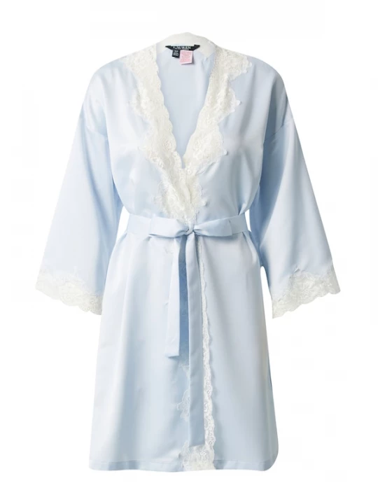 Foto van product Lauren Ralph Lauren Ochtendjas lichtblauw / wit