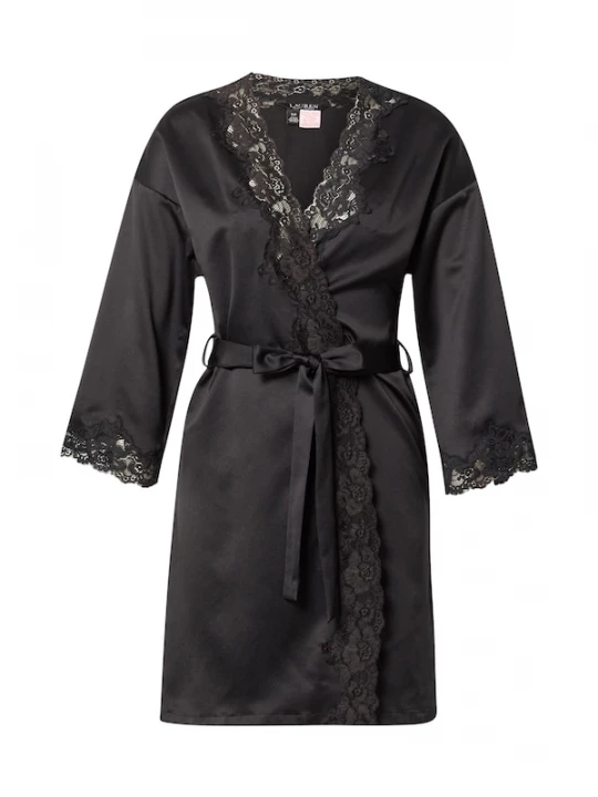 Foto van product Lauren Ralph Lauren Ochtendjas 'SIGNATURE SATIN' zwart