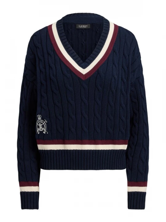 Foto van product Lauren Ralph Lauren Petite Trui marine / wijnrood / wit