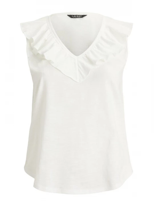 Foto van product Lauren Ralph Lauren Plus Top wit gemêleerd