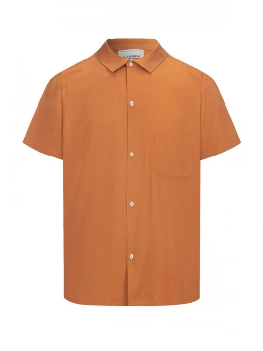 Foto van product Laurent Vergne Overhemd 'Menton - Bowling Shirt Brique' oranje