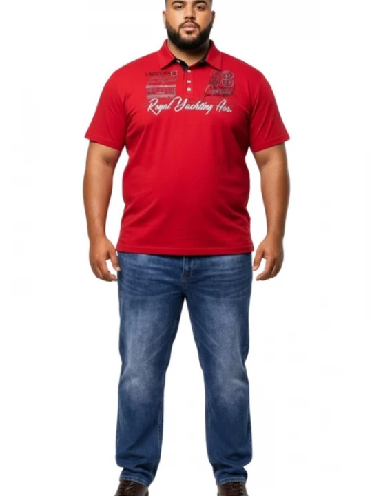 Foto van product Lavecchia Shirt 'LV-4688 Übergrößen' rood