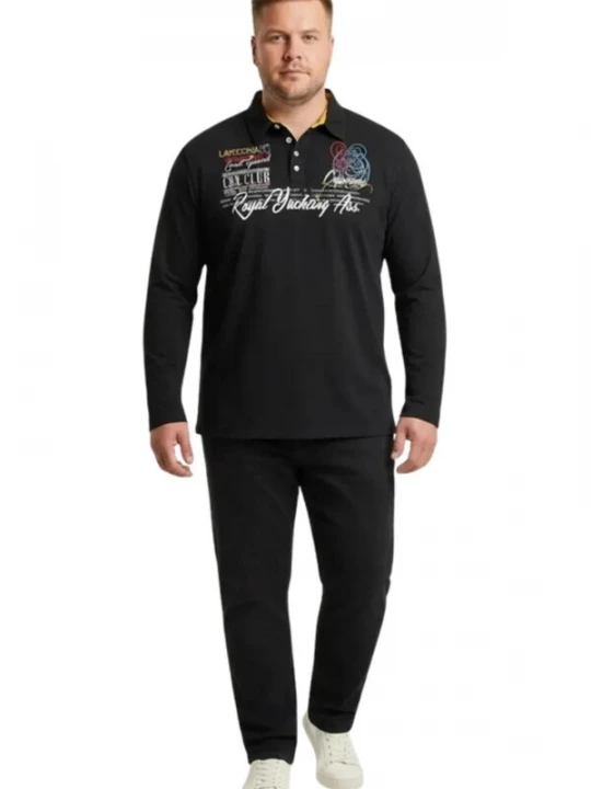 Foto van product Lavecchia Shirt 'LV-606 Übergrößen' zwart