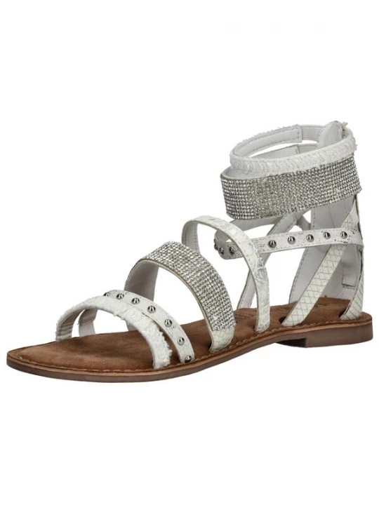 Foto van product LAZAMANI Sandalen met riem bruin / zilver / wit