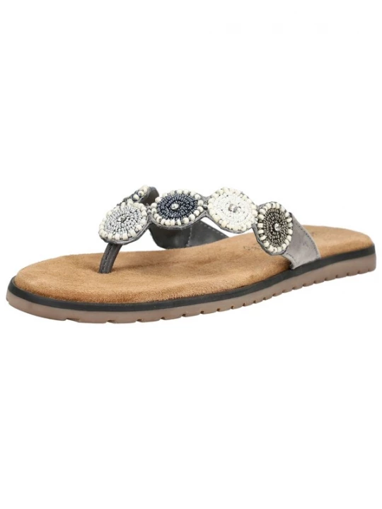 Foto van product LAZAMANI Teenslipper zilvergrijs / parelwit
