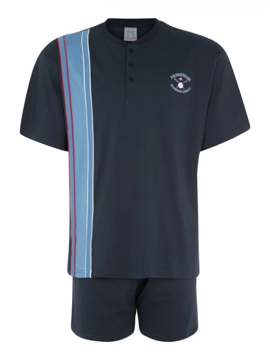 Foto van product LE JOGGER Pyjama kort marine / royal blue / koningsblauw / donkerrood / wit