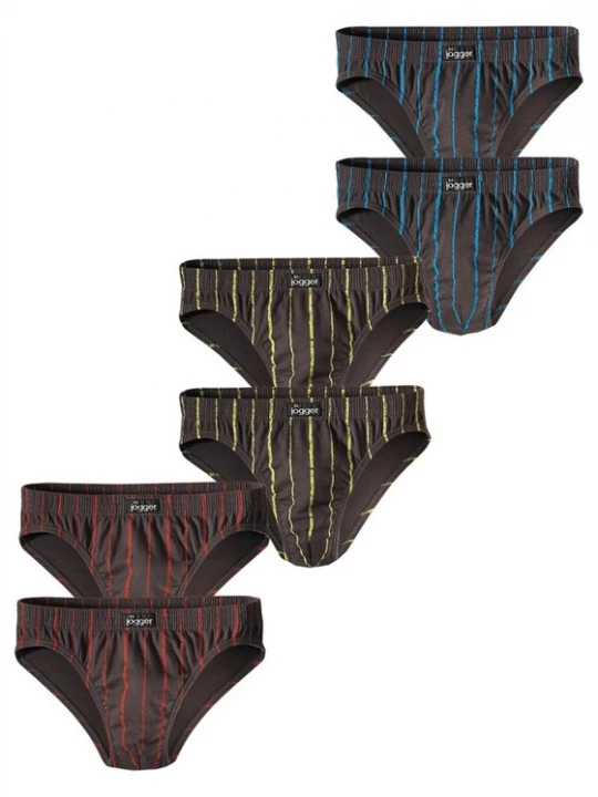Foto van product LE JOGGER Slip blauw / geel / donkergrijs / rood