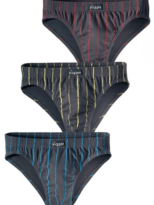 Foto van product LE JOGGER Slip blauw / geel / grijs / rood