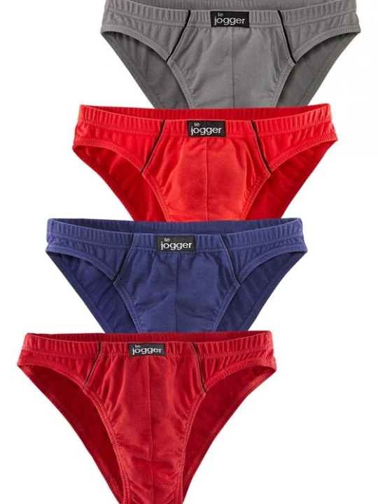 Foto van product LE JOGGER Slip blauw / grijs / rood / vuurrood