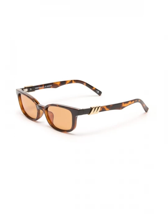 Foto van product LE SPECS Zonnebril 'CONFIDENTIAL' donkerbruin / oranje