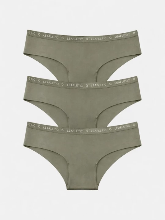 Foto van product LEAFLETIC Broekje 'Leafletic Mid Rise Hipsters / Brief' groen
