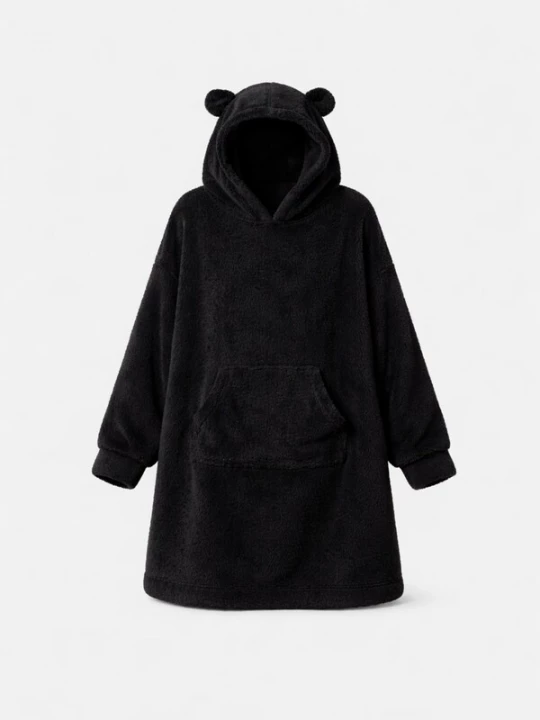 Foto van product LEAFLETIC Oversized jurk 'Leafletic Women’s Oversize Hoodie' zwart