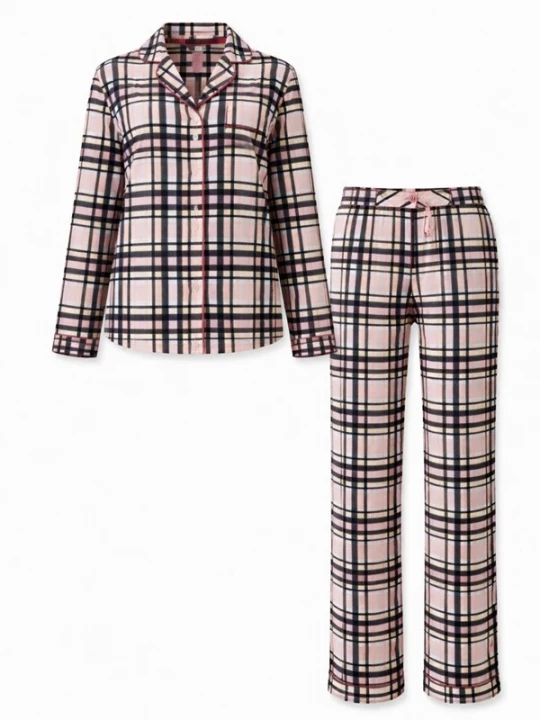 Foto van product LEAFLETIC Pyjama 'Leafletic Women’s Night Wear Long set' crème