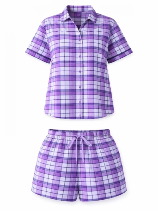 Foto van product LEAFLETIC Pyjama lila gemêleerd