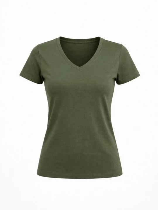 Foto van product LEAFLETIC Shirt 'Leafletic Women’s Short Sleeve V-Neck T-shirt' groen