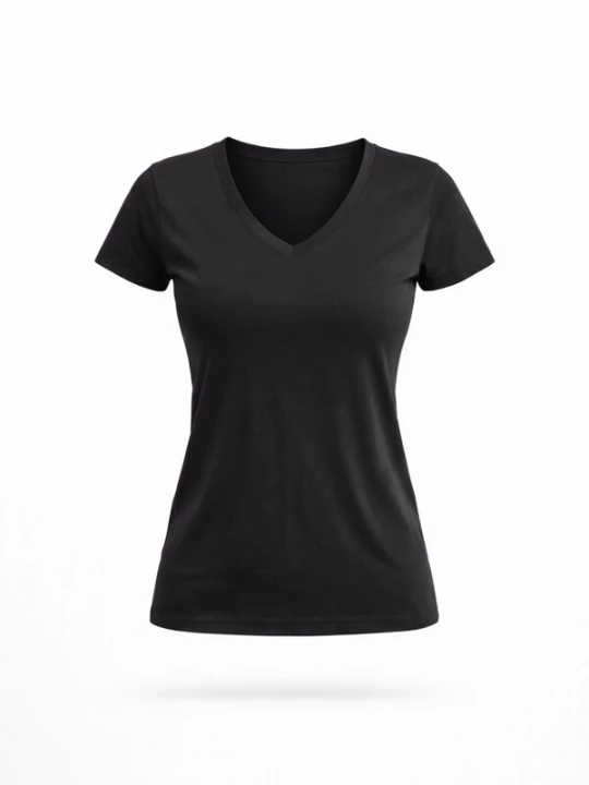Foto van product LEAFLETIC Shirt 'Leafletic Women’s Short Sleeve V-Neck T-Shirt' zwart