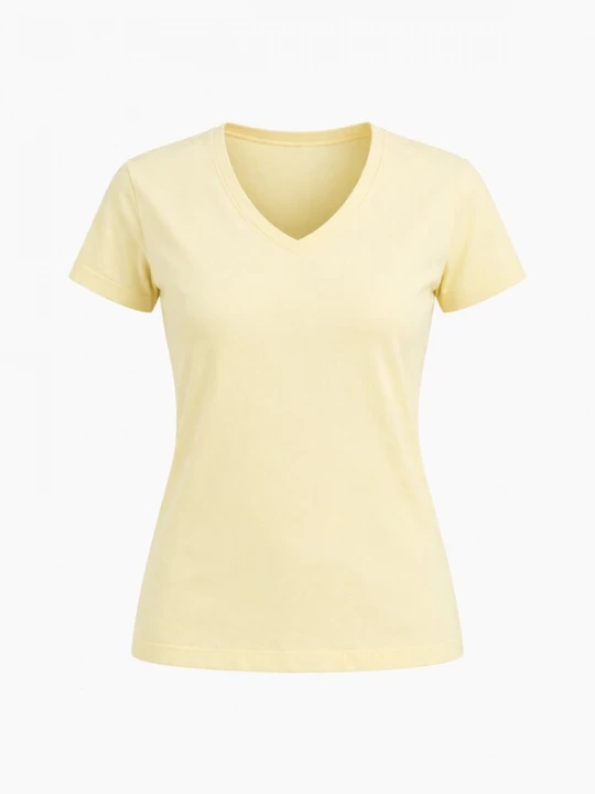 Foto van product LEAFLETIC Shirt 'Leafletic Women’ Short Sleeve V-Neck T-shirt' geel