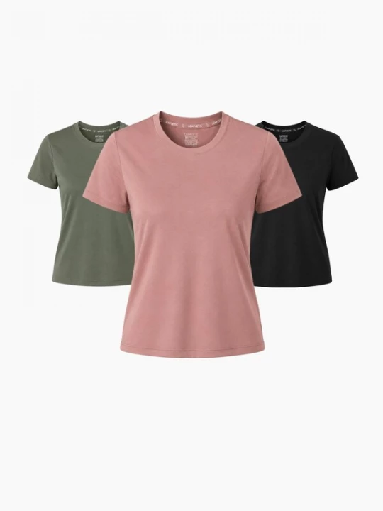 Foto van product LEAFLETIC Shirt 'Leafletic Women's T-Shirt - 3 PCs Combo' zwart