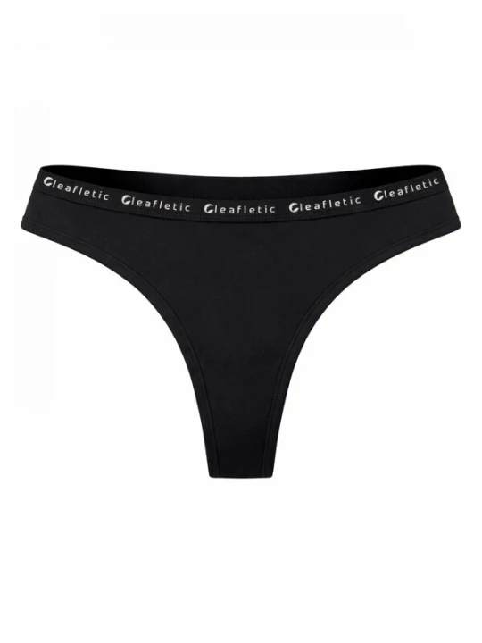 Foto van product LEAFLETIC Slip 'Leafletic Mid Rise Brazilian' zwart
