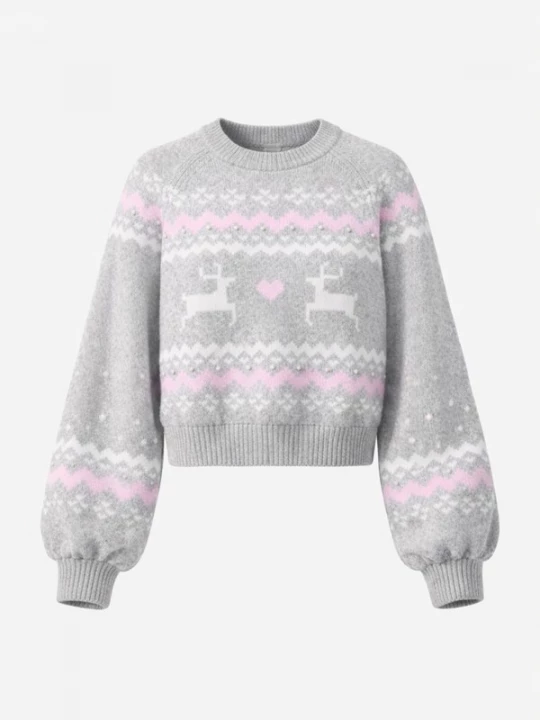 Foto van product LEAFLETIC Trui 'Leafletic Women’s Pullover Sweater' lichtgrijs