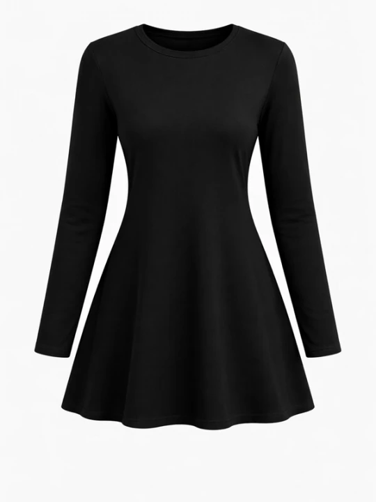 Foto van product LEAFLETIC Tuniek 'Leafletic Women’s Long Sleeve Crew Neck Tunic' zwart