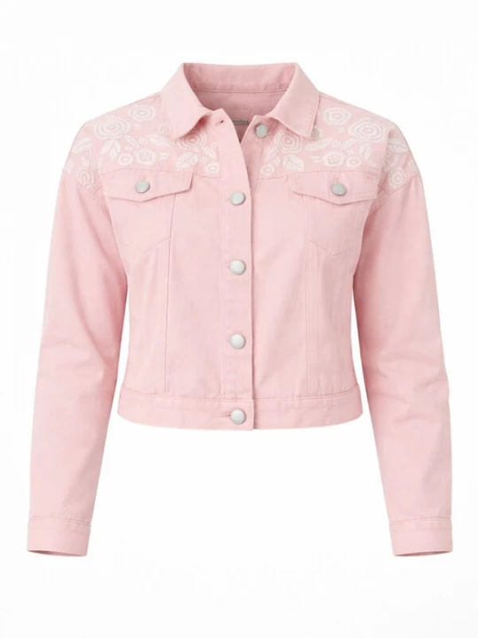 Foto van product LEAFLETIC Winterjas 'Leafletic Women’s Denim Jacket' pink