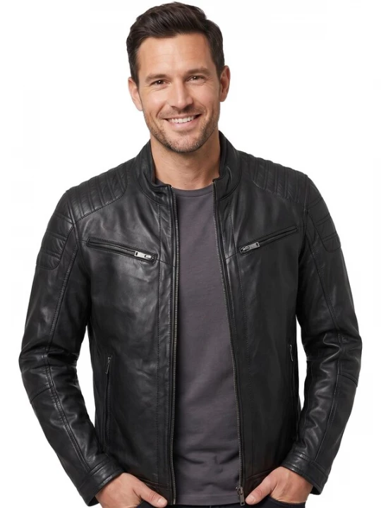 Foto van product Lederjacken24 Tussenjas 'Jacob' zwart