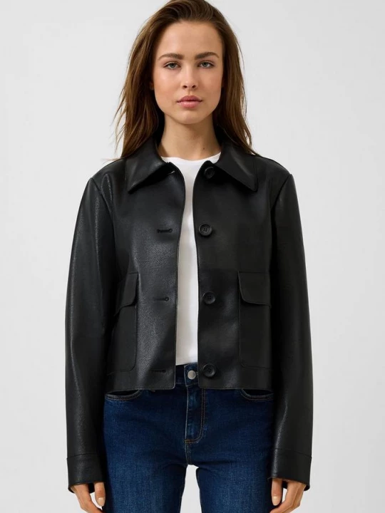 Foto van product Lederlook jasje QS zwart