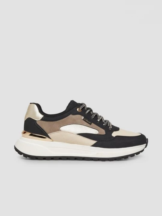 Foto van product Lederlook sportschoenen met artwork s.Oliver niebieski