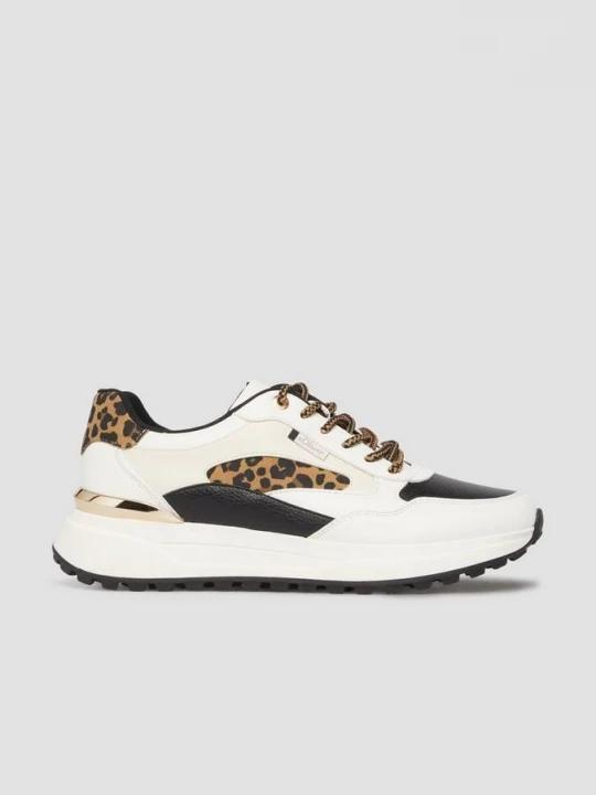 Foto van product Lederlook sportschoenen met artwork s.Oliver niebieski