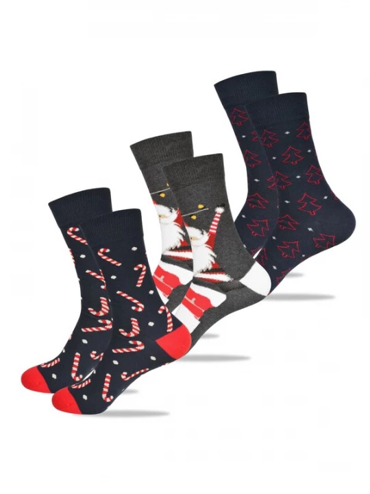 Foto van product Lee Cooper Sokken '3 Paar Weihnachtssocken von Lee Cooper als Geschenk für Nikolaus, Weihnachten' gemengde kleuren