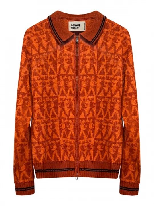 Foto van product Legacy Studios Gebreid vest oranje / kreeft / zwart