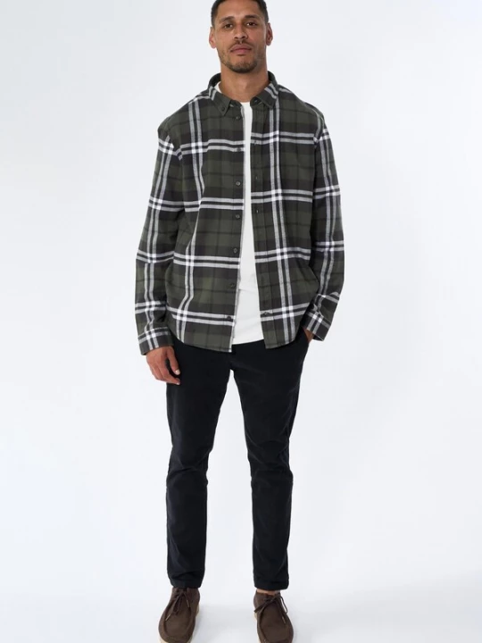 Foto van product Legends Overhemd 'Humphrey Flannel check shirt - Duffel Bag' bordeaux