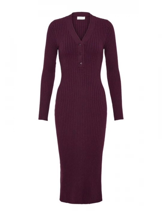 Foto van product LeGer by Lena Gercke Gebreide jurk 'Nannette' aubergine