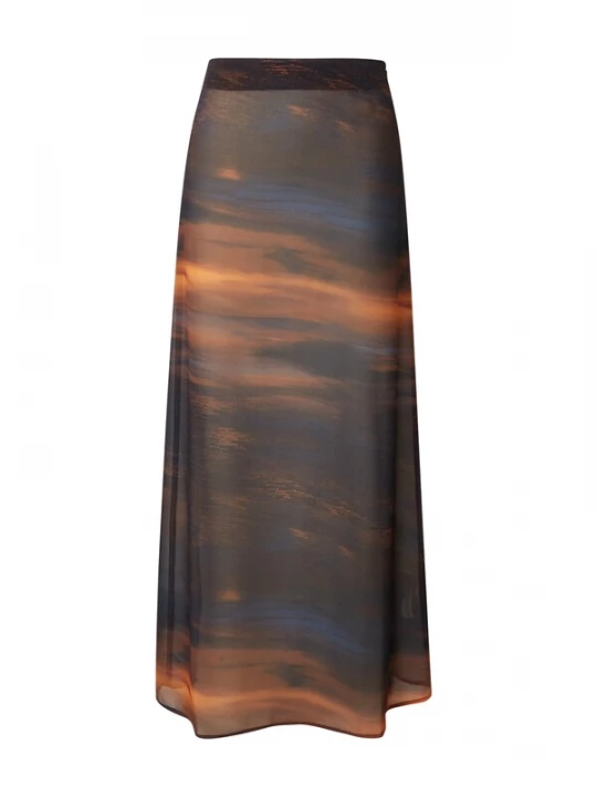Foto van product LeGer by Lena Gercke Rok 'Flores' navy / bruin / oker / zwart
