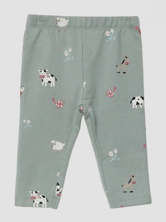 Foto van product Legging met all-over print en elastische tailleband s.Oliver groen
