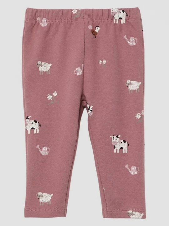 Foto van product Legging met all-over print en elastische tailleband s.Oliver roze