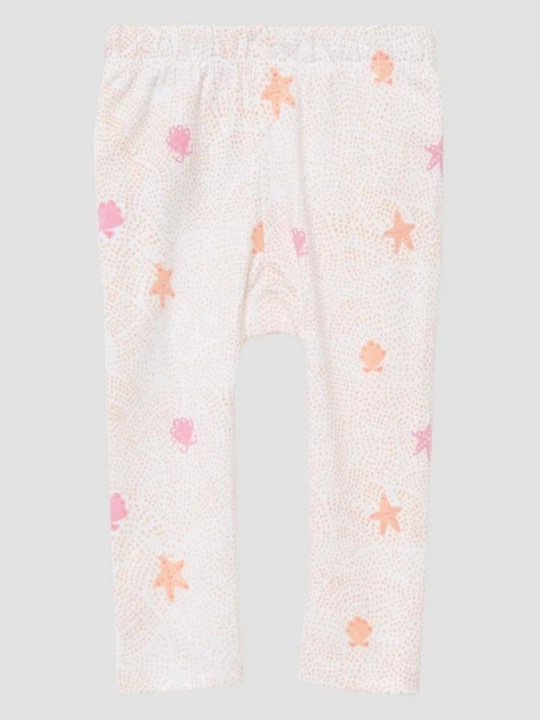 Foto van product Legging van een katoenmix met print all-over s.Oliver wit