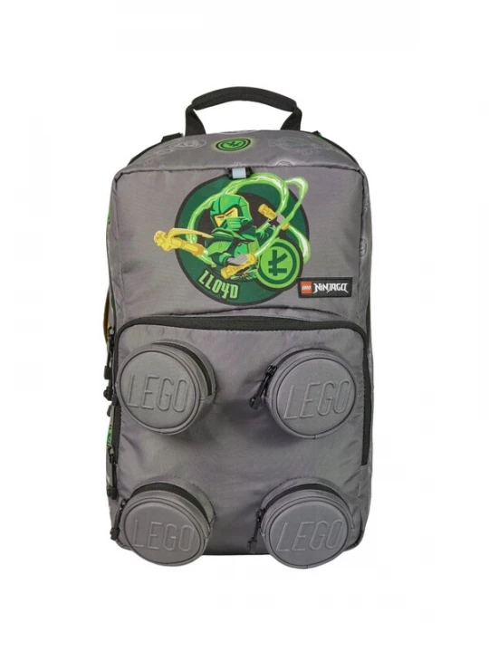 Foto van product LEGO Rugzak 'LEGO Bricks Petersen School Backpack' grijs