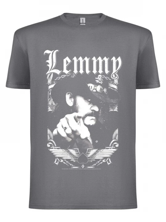 Foto van product Lemmy Kilmister Shirt 'Lemmy Kilmister - Respect 1945-2015 T-Shirt' grijs