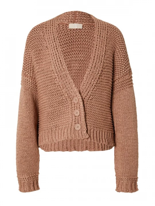 Foto van product LENI KLUM x ABOUT YOU Gebreid vest 'Karli' roestbruin
