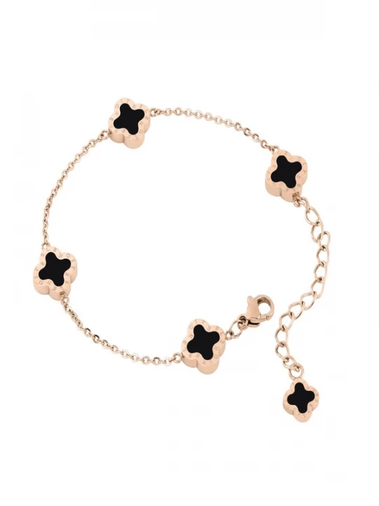 Foto van product Lenoites Armband rose-goud / zwart