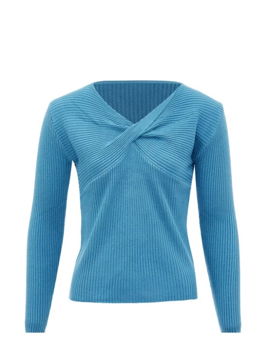 Foto van product leo selection Trui cyaan blauw
