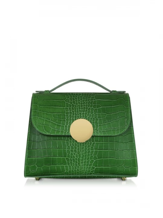 Foto van product LeParmentier Handtas 'Bombo Croco' groen