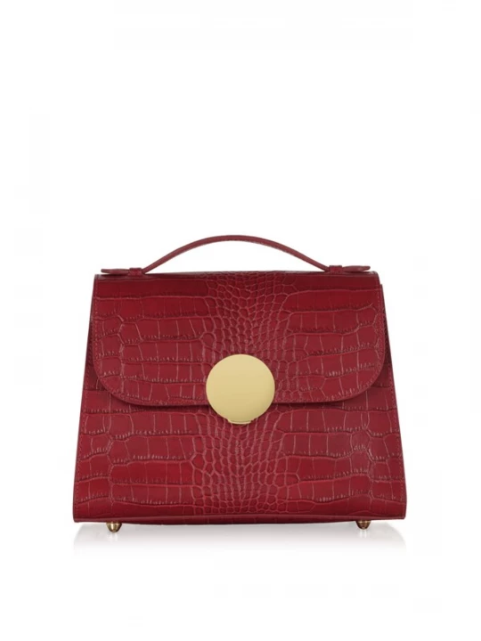 Foto van product LeParmentier Handtas 'Bombo Croco' rood