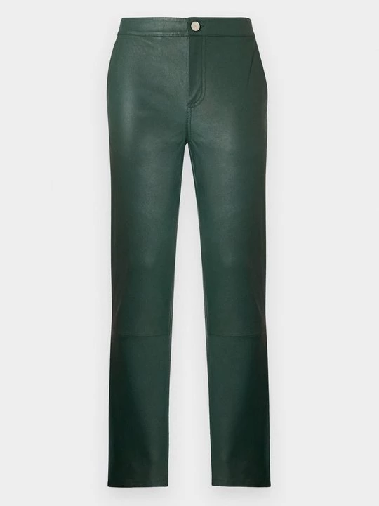 Foto van product Leren broek 2nd Day donkergroen