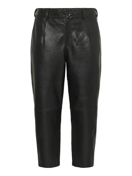 Foto van product Leren broek Kaffe gemêleerd zwart