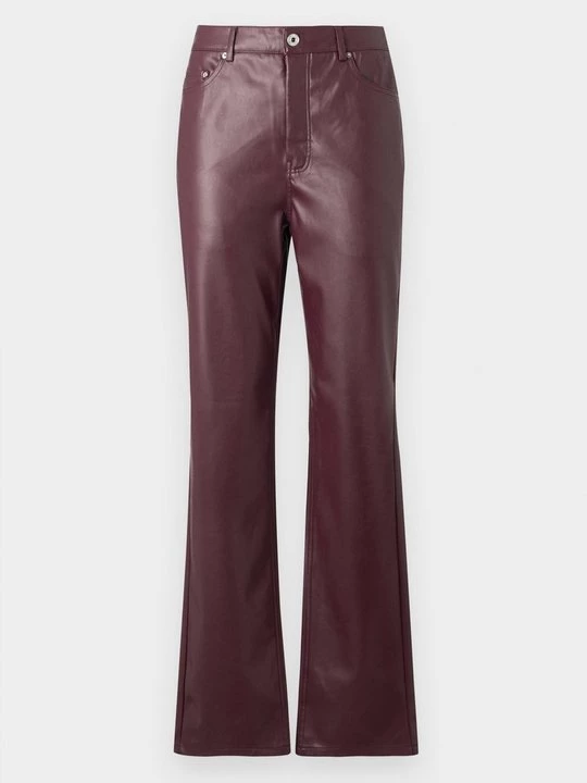 Foto van product Leren broek Only bordeauxrood